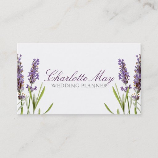 Customizable lavender Business Card