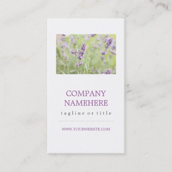 Lavender Business Card by CarriesCamera at Zazzle