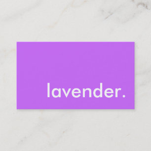 lavender. business card