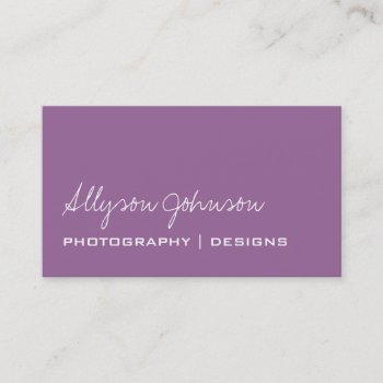 Lavender  Business Cards by AllyJCat at Zazzle