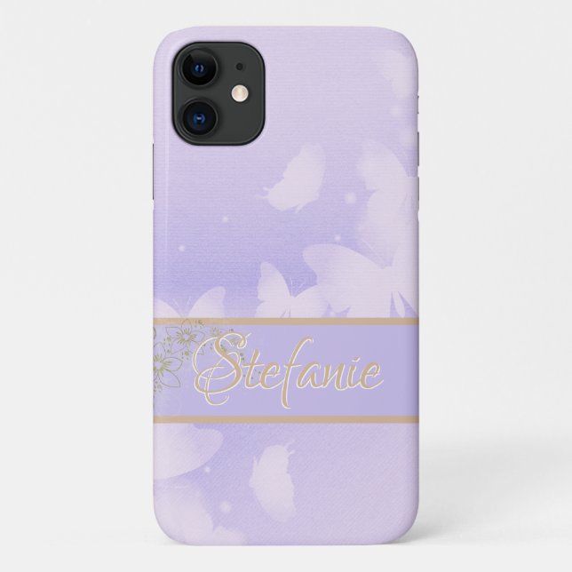 Lavender Butterflies Case-Mate iPhone Case (Back)