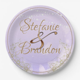 Lavender Butterflies Paper Plates