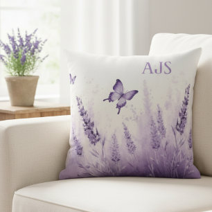 Lavender Butterfly – Aesthetic Home Gift Throw Pillow