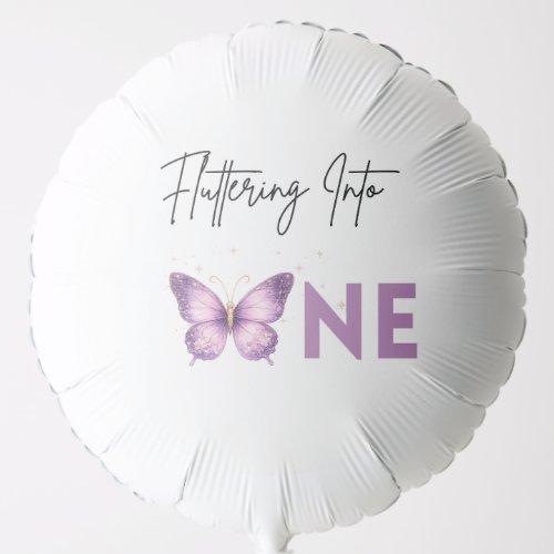 Lavender Butterfly Birthday Balloon