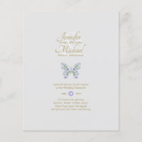 Lavender Butterfly Wedding Invitation