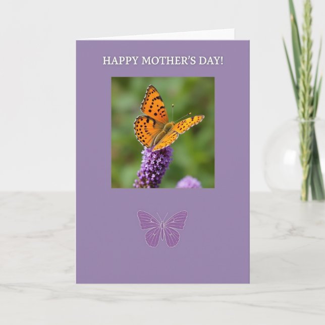 Lavender Butterfly Card (Front)
