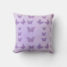 Lavender Butterfly Dreams Throw Pillow