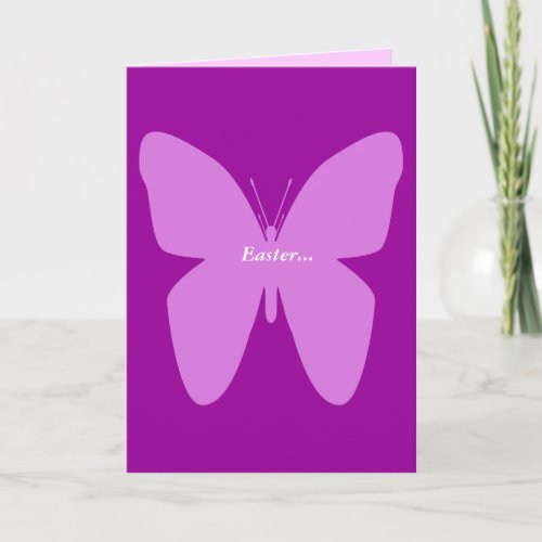 Lavender Butterfly Easter Card