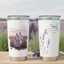 Lavender Butterfly Family Photo Keepsake