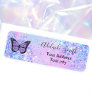 lavender butterfly  label