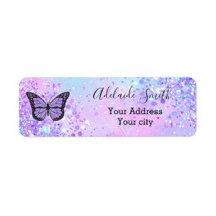 WHIMSICAL BUTTERFLY DESIGN #39~ TALL RETURN ADDRESS LABELS 