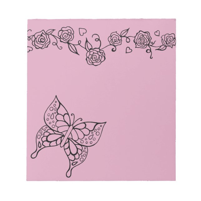 Lavender Butterfly Notepad (Front)