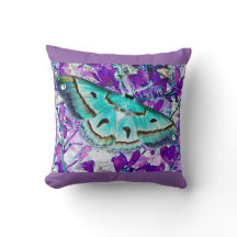 Lavender Butterfly Pillow