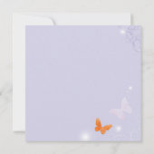 Lavender Butterfly Sweet 16 Birthday Party Invitation (Back)