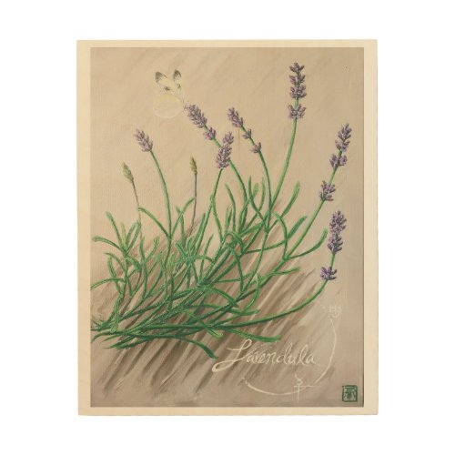 Lavender  Butterfly _ Wood Print