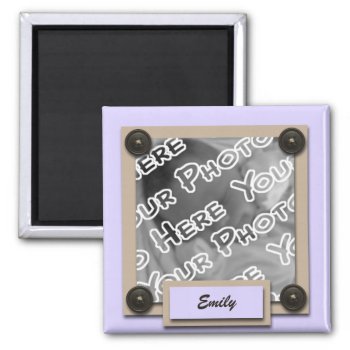 Lavender Buttons & Brackets Magnet by Joyful_Expressions at Zazzle