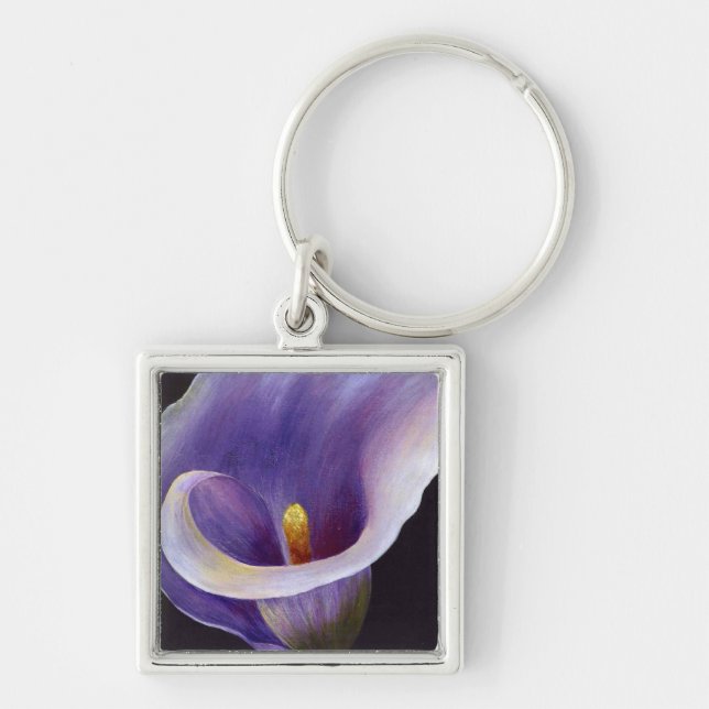 Lavender Calla Lily Keychain (Front)