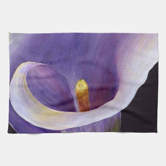 Lavender Calla Lily Kitchen Towel (Horizontal)