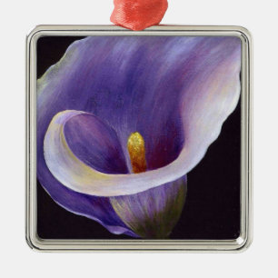 Lavender Calla Lily Metal Ornament
