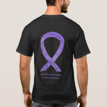 Lavender Cancer Awareness Ribbon Art Custom TShirt