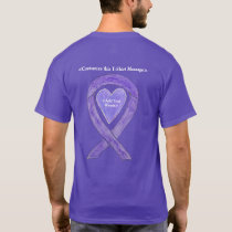 Lavender Cancer Awareness Ribbon Heart Art Shirt