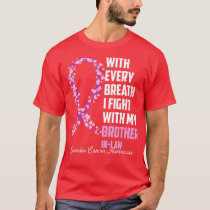 Lavender Cancer Purple Ribbon I Fight With My Brot T-Shirt