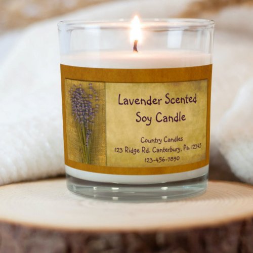 Lavender Candle Product Label