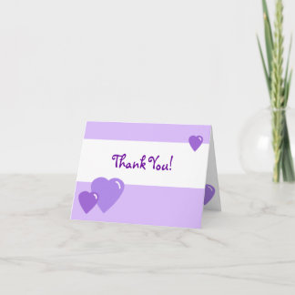 Lavender Candy Hearts Thank You Card