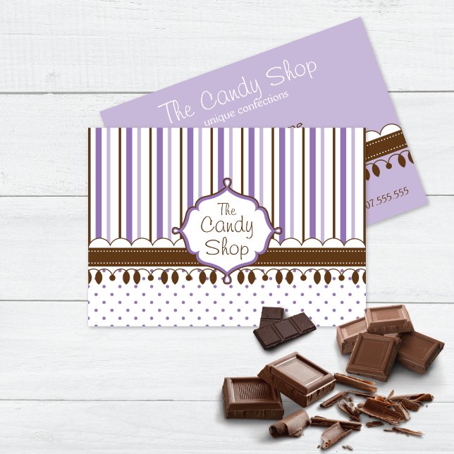 Lavender Candy Shop Business Card