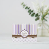 Lavender Candy Shop Business Card (Standing Front)
