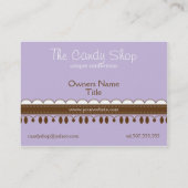 Lavender Candy Shop Business Card (Back)