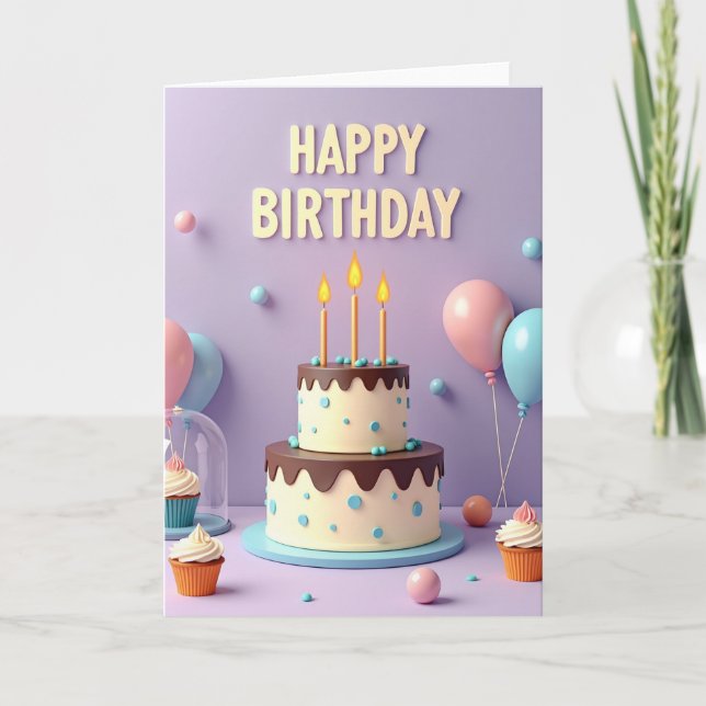Lavender Celebration Card (Front)