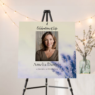 Lavender Celebration of Life Card Foam Board