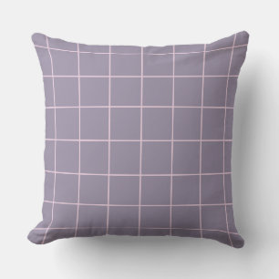 Lavender Checkered Pattern Pillow 20x20