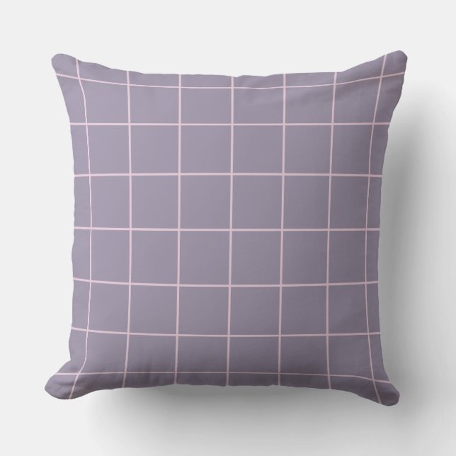 Lavender Checkered Pattern Pillow 20x20 (Front)