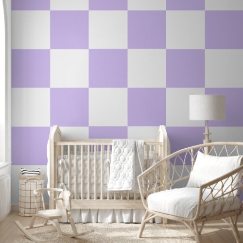 Lavender Checkered Wallpaper