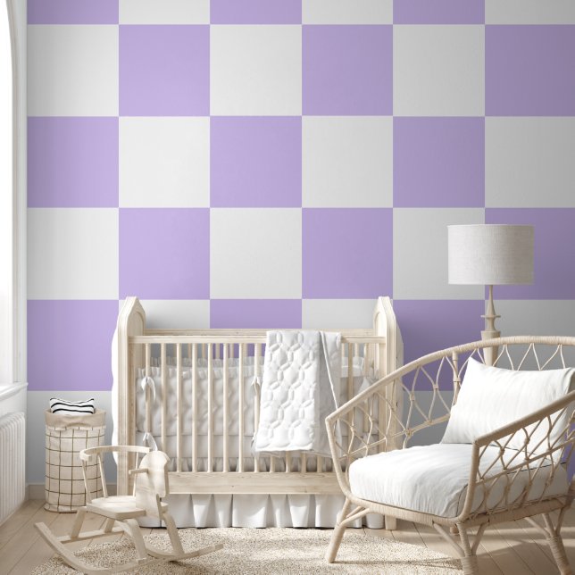 Lavender Checkered Wallpaper (Kids)