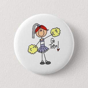 Lavender Cheerleader Button