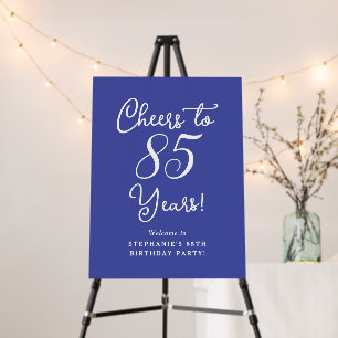 Lavender Cheers to 85 Years 85th Birthday Welcome Foam Board