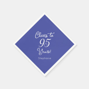 Lavender Cheers to 95 Years 95th Birthday Napkins
