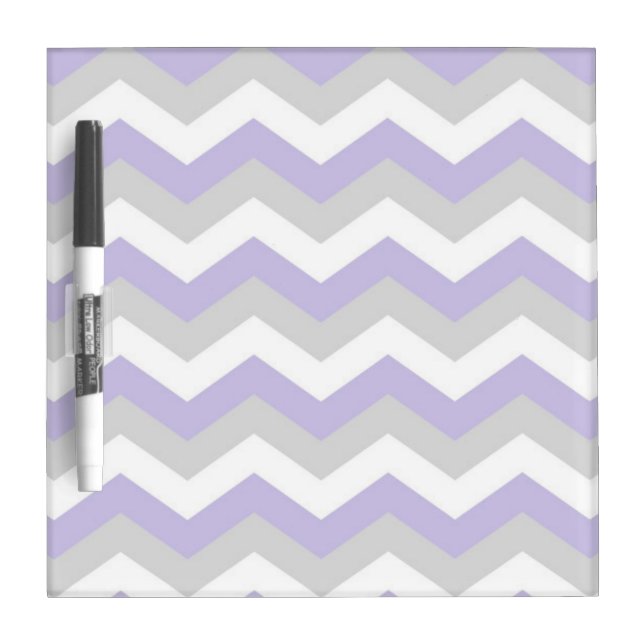 Lavender Chevron Dry Erase Board (Front)