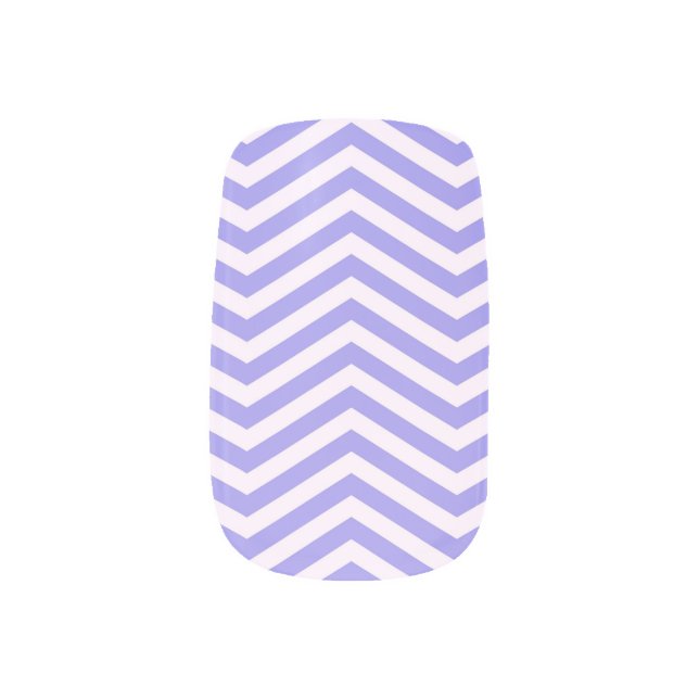 lavender chevron minx nail art (Left Thumb)