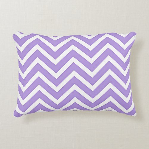 Lavender Chevron Stripes Pattern Accent Pillow