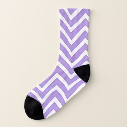 Lavender Chevron Stripes Pattern Socks