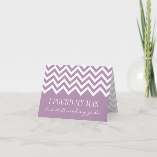 Lavender chevron Will you be my bridesmaid cards