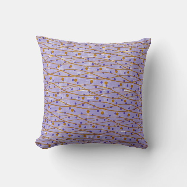 Lavender & Cinnamon  Throw Pillow (Front)