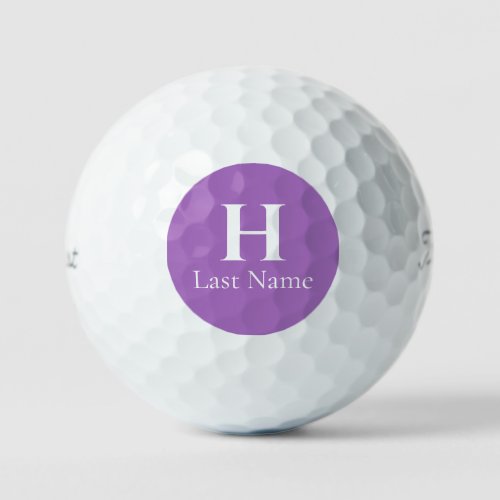 Lavender Circle Personalized Golf Ball 3 HAMbWG