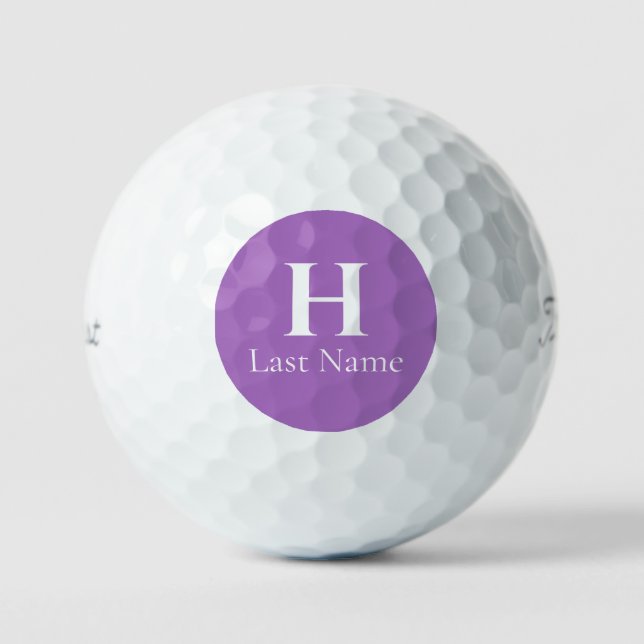 Lavender Circle Personalized Golf Ball (3) HAMbWG (Front)