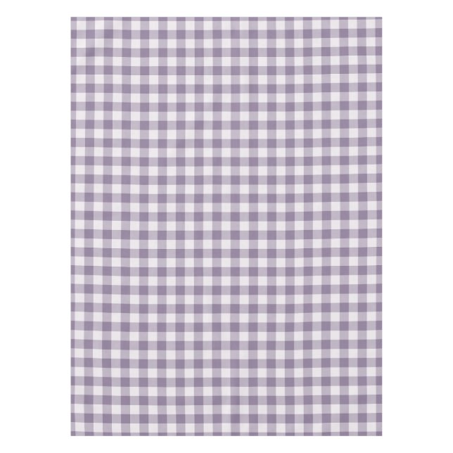 Lavender Classic Gingham Check Tablecloth (Front)