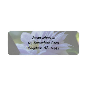 Lavender Clematis Flower Address Label